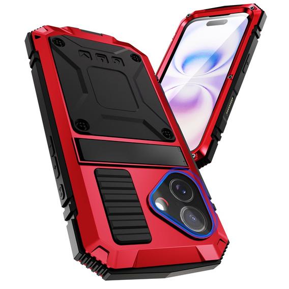 R-JUST case with stand and built-in glass for iPhone 17