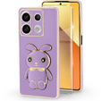 Case for Xiaomi Redmi Note 13 5G, Rabbit, purple + 9H Tempered Glass