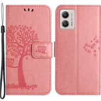 Flip case for Motorola Moto G53 / G23 / G13, tree, pink