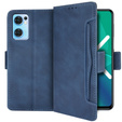 Flip case for Oppo Reno7 5G, Card Slot, blue