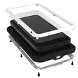 Love Mei Case for iPhone 13 Mini, armored with glass, silver