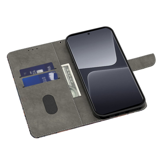 Flip case for Xiaomi Redmi Note 12 4G, Wallet Wings, gold