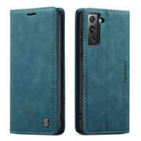 CASEME case for Samsung Galaxy S21 FE, Leather Wallet Case, green