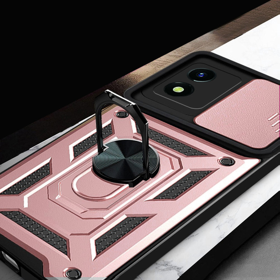 Case for Vivo Y01, CamShield Slide, pink rose gold