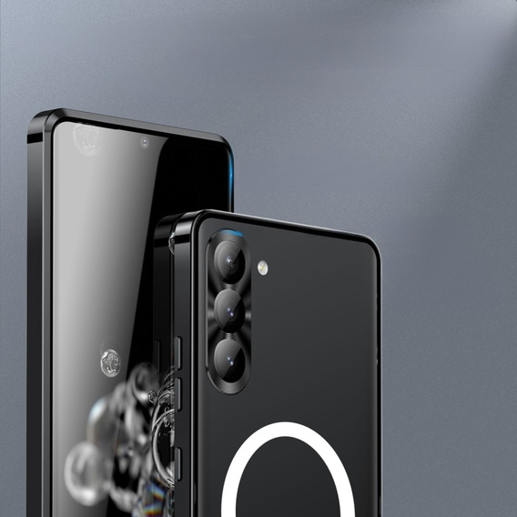 Camera Protection Case for Samsung Galaxy S23 Plus, CamShield MagSafe, transparent / black