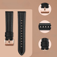 Leather Belt for Samsung Galaxy Watch 42mm - Black