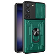 Armored case for Samsung Galaxy S23 Plus, Camera Slide Card Slot, green