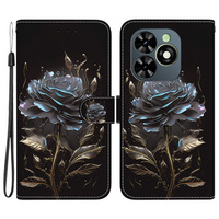 Flip case for Infinix Hot 40i, Wallet, Rose black