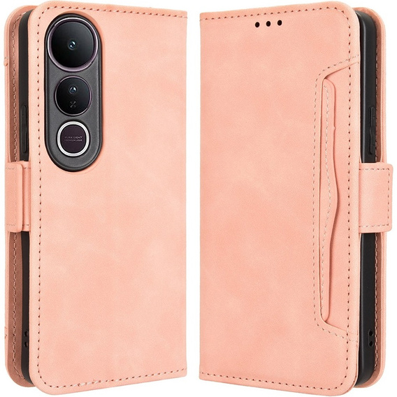Flip case for Vivo V50 Lite 4G / 5G, Card Slot, pink