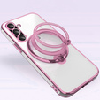Magnetic Case for Samsung Galaxy A56, for MagSafe, pink + 9H Glass