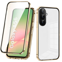 Case for Samsung Galaxy A56, Magnetic Dual Glass, gold