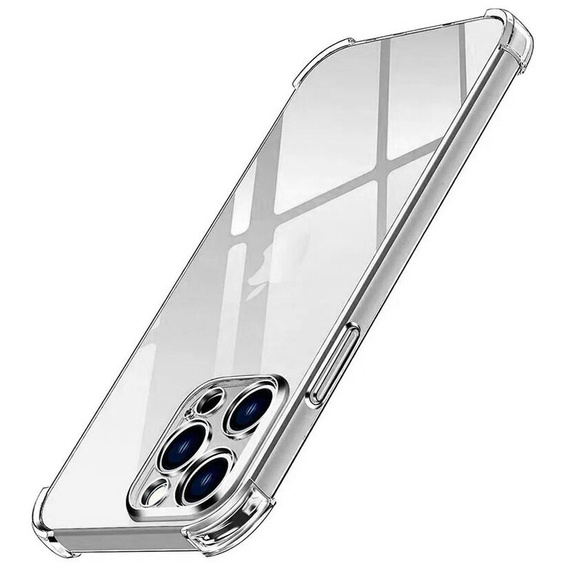Case for iPhone 16 Pro, Erbord Dropproof, transparent + Glass