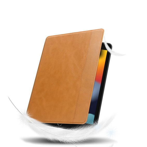 Case for iPad 10.2 2021 / 2020 / 2019, Business Card and Pen Slot, brown