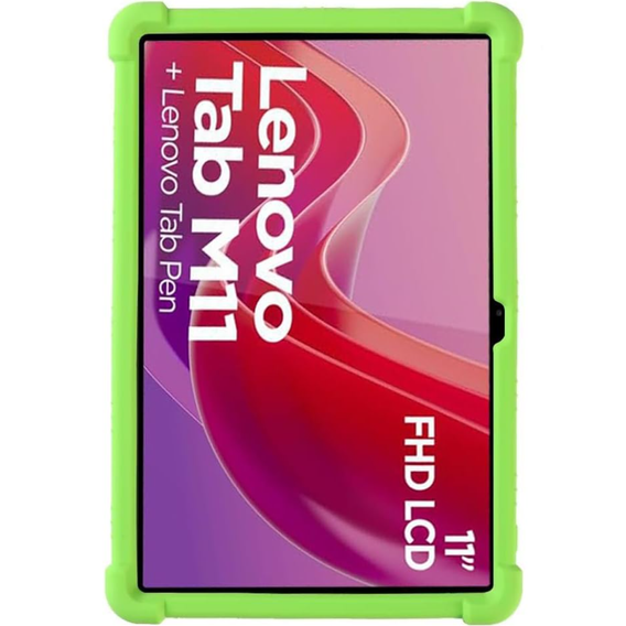 Silicone case for Lenovo Tab M11, Impact, armor, green