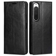 Flip case for Sony Xperia 10 IV, Split Leather Wallet, black