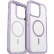 Case with frame for iPhone 12/12 Pro, for MagSafe, transparent / purple