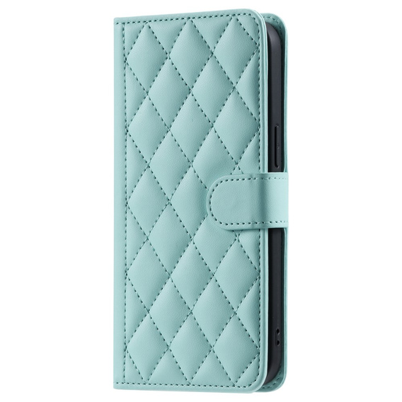 Flip case for iPhone 16 Plus, Rhombus Crossbody Leather, green