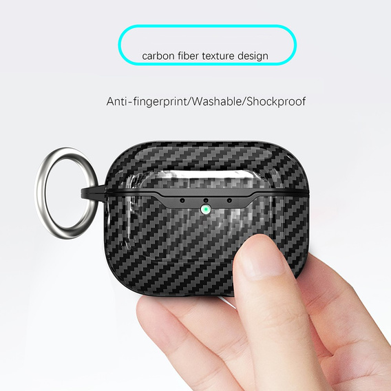 Carbon fibre textured TPU case for AirPods Pro 3