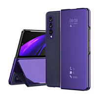 Case for Samsung Galaxy Z Fold3 5G, Clear View, purple