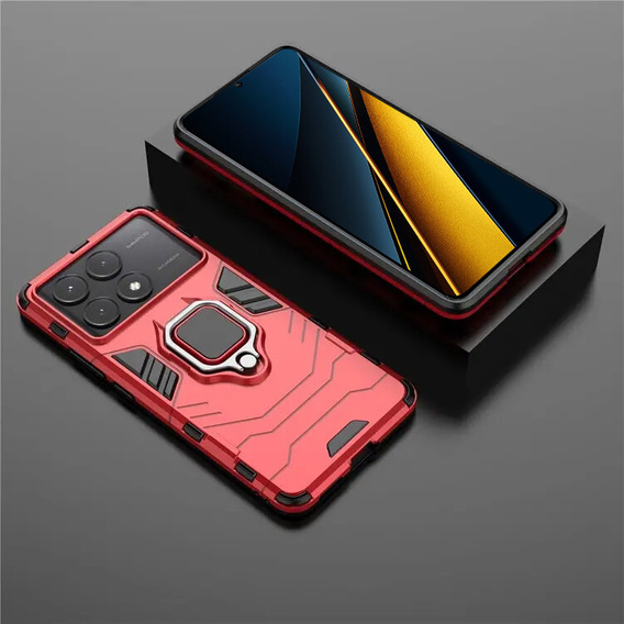 Case for Xiaomi Poco X6 Pro 5G, Kickstand Ring, black