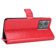 Flip case for Motorola Edge 40 Neo, Crazy Horse Wallet, red