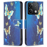 Flip case for Xiaomi Redmi Note 13 5G, Wallet, Butterflies blue