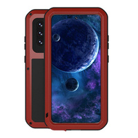Love Mei Case for Samsung Galaxy A52/A52s, armored with glass, red