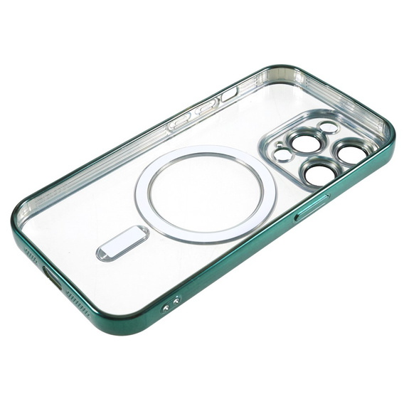 Case for iPhone 14 Pro, Electro MagSafe, green + Screen Glass