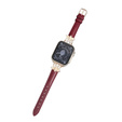 Leather Strap for Apple Watch 1/2/3/4/5/6/7/8/SE/Ultra 42/44/45/49mm, Dark red