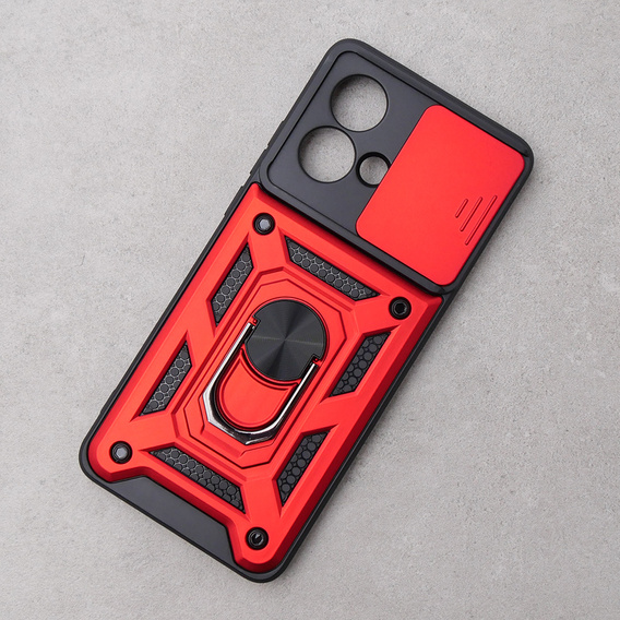 Case for Motorola Edge 40 Neo, CamShield Slide, red