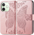 Flip case for Oppo A5 Pro 5G, Butterfly, pink rose gold