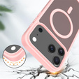 Matt Case for iPhone 17 Pro Max, for MagSafe, translucent pink