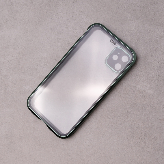 Case for iPhone 11, Magnetic Dual Glass, green