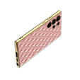 Case for Samsung Galaxy S24 Ultra, Leather Rhombus, pink