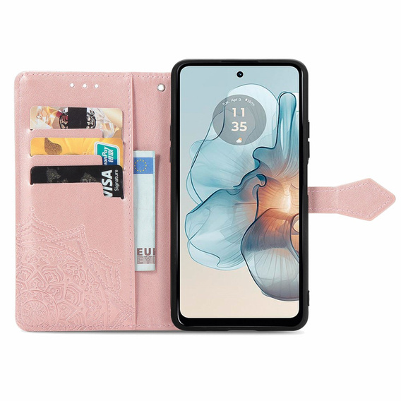 Flip case for Motorola Moto G24 / G24 Power / G04, Mandala, pink