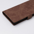 Case for Samsung Galaxy S23 Ultra, ERBORD Vintage, wallet with flap, coffee