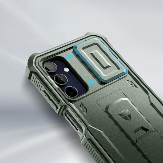 Armored case for Samsung Galaxy A15, Dexnor Full Body (Two Frames), green