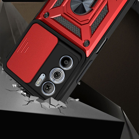 Case for Motorola Edge 30 Pro, CamShield Slide, red