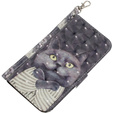 Flip case for Samsung Galaxy A05s, Wallet, Cat, grey