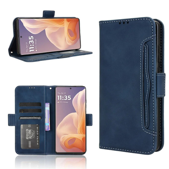 Flip case for Motorola Moto G85, Card Slot, dark blue