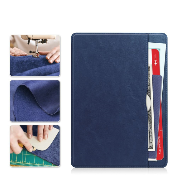 Case for Samsung Galaxy Tab S10 Lite / S10 FE / S9 FE, Business Card and Pen Slot, blue