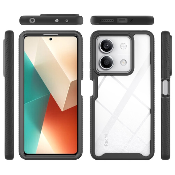 Case for Xiaomi Redmi Note 13 5G, Shockproof, with film, black