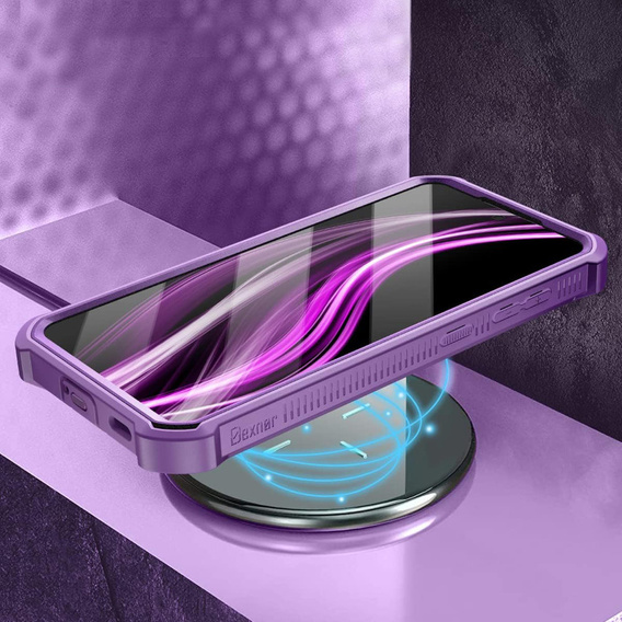 Armored case for Samsung Galaxy S21 FE, Dexnor Full Body, purple