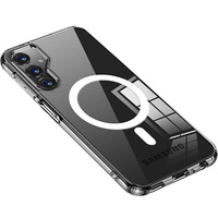 Case for Samsung Galaxy A25 5G, Fusion Hybrid Case, for MagSafe, transparent + 9H glass