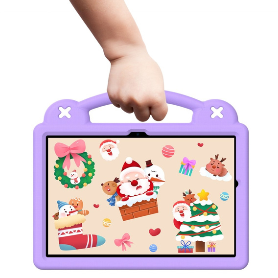 Children's case for Samsung Galaxy Tab A9+, Cute Patterns, with stand, purple