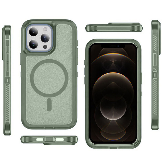 Case with frame for iPhone 12/12 Pro, for MagSafe, green