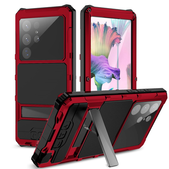 Case for Samsung Galaxy S23 Ultra, R-JUST, armoured, red