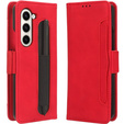 Flip case for Samsung Galaxy Z Fold 5 5G, Card Slot, red