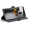 CASEME case for Samsung Galaxy S22 Ultra, Leather Wallet Case, black