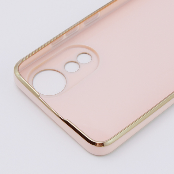 Case for Oppo A78 4G, Glamour CamShield, pink rose gold
